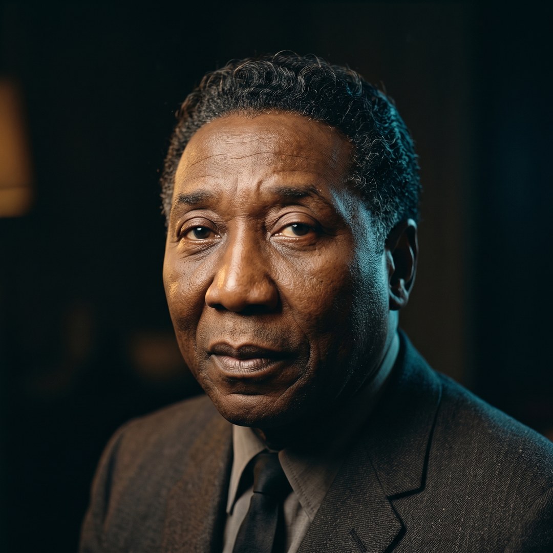 AI-created tribute portrait of Muddy Waters.